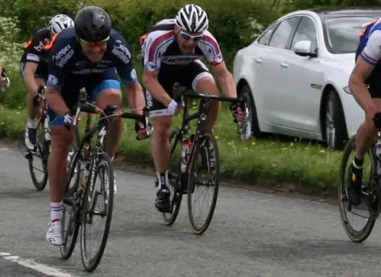 Andy sprinting to win on Swynnerton Circuit.