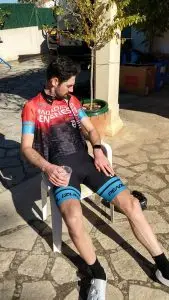 Johnny Relaxing in the sun during his Calpe Training camp