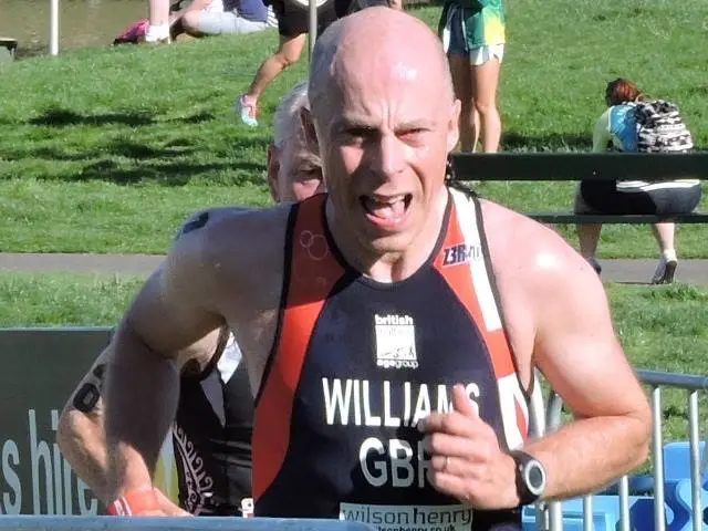 Ian Williams competing for GB